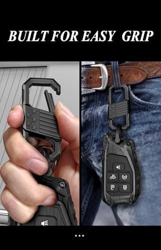 USA Flag-Inspired Heavy Duty Zinc Alloy Key Fob Cover, Accessories Chevy 2022 - Image 2