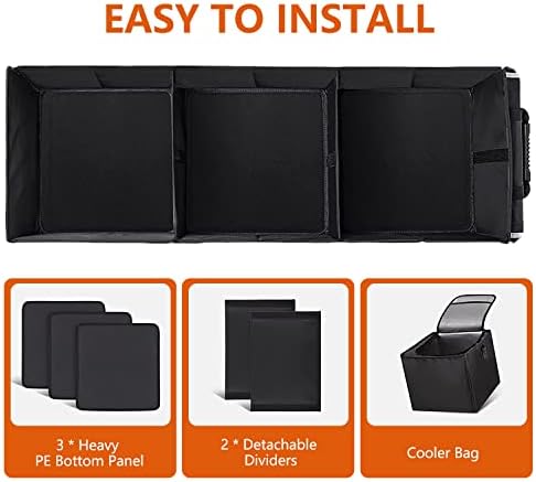 AOPHY Car Trunk Organizer with Insulated Cooler Bag, Foldable & Waterproof - Image 3