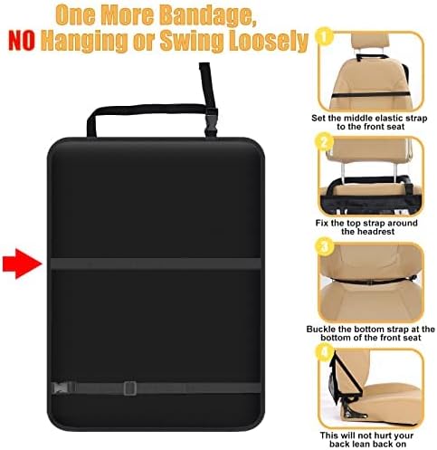 Meolsaek Kick Mats Back Seat Protector, Waterproof Oxford Seat Back Protector - Image 2