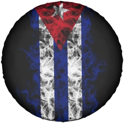 Cuba Cuban Flag Spare Tire Cover, Universal Waterproof & Dustproof Wheel - Image 2