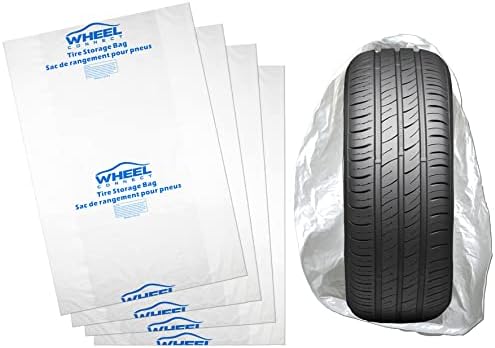 WHEEL CONNECT Tire Storage Bags. Made of Polyethylene LDPE Plastic, Extra-Large by WHEELCONNECT