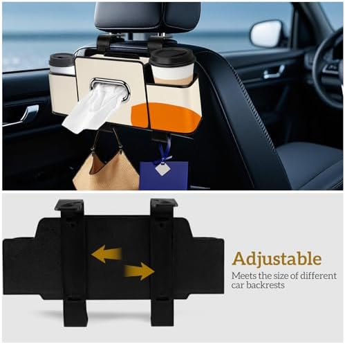 Car Back Seat Organizer with Tissue and Storage Hook - Image 5