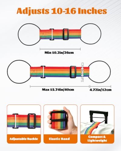 4-Pack Strong Adjustable Luggage Connector Straps - Image 2
