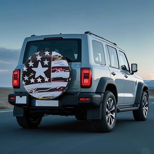 Moonet Spare Tire Cover for RV Trailer, Truck，Waterproof PVC Faux Leather Tire - Image 5
