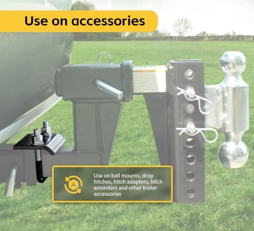 MaxxHaul Hitch Tightener with Rubber Coated Pin Anti‑Rattle Stabilizer - Image 5