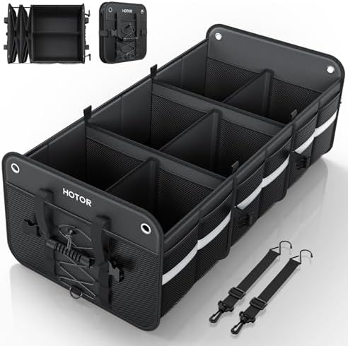 HOTOR Trunk Organizer for SUV – Car Storage Box Collapsible Car Organizer by HOTOR