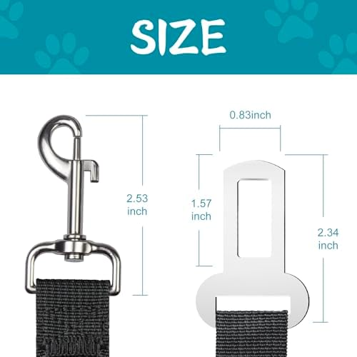 2 PCS Dog Seat Belt for Car Frskcssd Adjustable Dog Car Harness Heavy Duty - Image 3