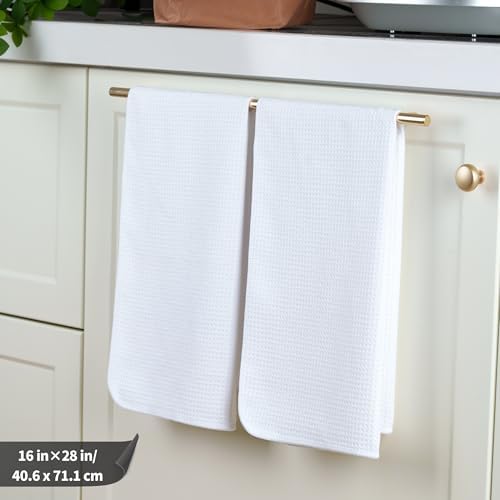 POLYTE 340 GSM Microfiber Waffle Kitchen Dish Tea Towel, 16x28 in, 18 Pack - Image 2