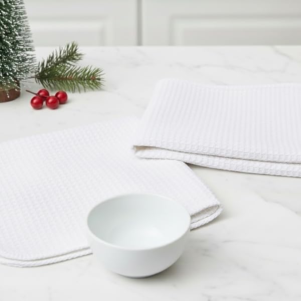 PurpleEssences Solid Kitchen Cloths, Dish Cloth 12x12 Set of 8 - Image 5