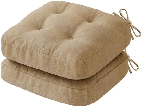 IASEAHK Memory Foam Dining Chair Cushions, 16.5"x16.5"x3.5" by IASEAHK
