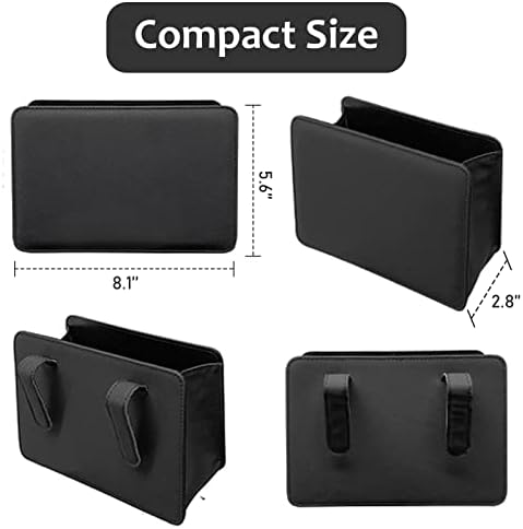 Accmor Car Trash Can, Leather Vehicle Trash Bin Car Dustbin Garbage Organizer - Image 6