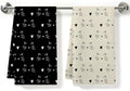 2Pcs Cute Cat Kitchen Towels Waffle Soft Dish Hand Towels Farmhouse Decor by ZHAMEN