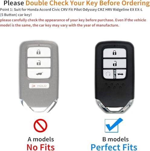 Car Key Fob Case, ffor Honda Civic CR-V CRV S2000 FD2 s2000 NSX Accord Pilot LX - Image 3