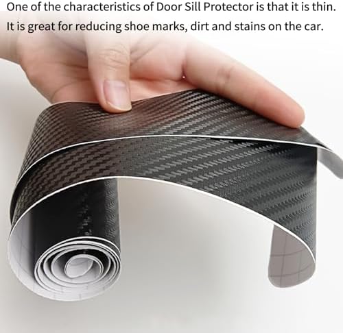 4PCS Car Door Sill Protector 4D Carbon Fiber - Image 5