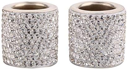 2PCS Car Headrest Collars Decor Rings Bling Bling Interior Decoration Head Rest by idain