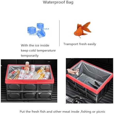 Collapsible Storage Bins with Latching Lids 55L, Trunk Organizer - Image 5