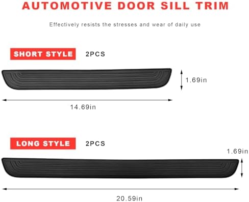 4 PCS Car Door Sill Protector, Anti-Scratch Automotive Threshold Protective - Image 2