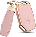 QBUC for KIA Key Fob Cover, Upper Leather + Soft TPU Key Case Shell by QBUC