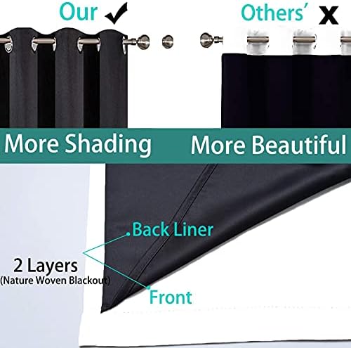 Yakamok Pure White 100% Blackout Curtains 84 Inches Long 52" Wide 1 Panel - Image 5