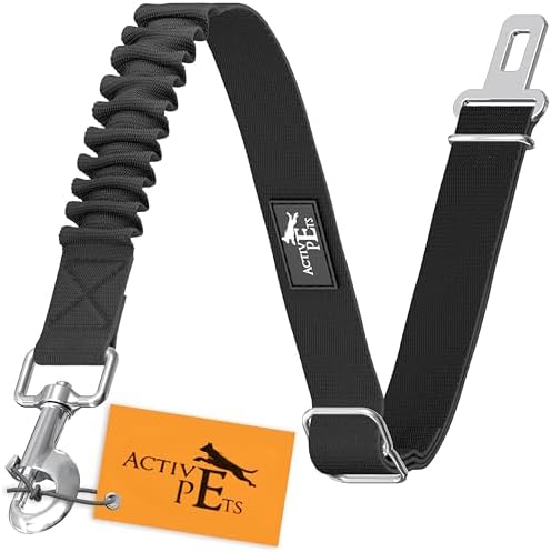 Active Pets Dog Seatbelt, Adjustable Safety Dog Seat Car Harness, Dog Seat Belt by ActivePets