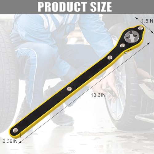 Zpana Car Jack Ratchet Wrench, Labor-Saving 360° Forward and Reversal Knob - Image 2