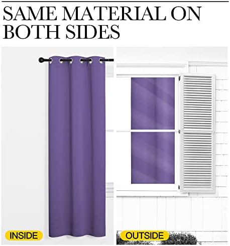 NICETOWN Lilac Purple Blackout Curtains 78" Long, 2 Pieces - Image 6