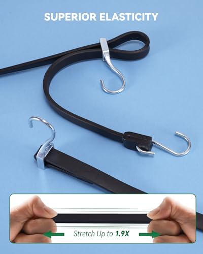 Lucky Straps 36 Inch Adjustable Rubber Bungee Cords, 8 Pack - Image 4