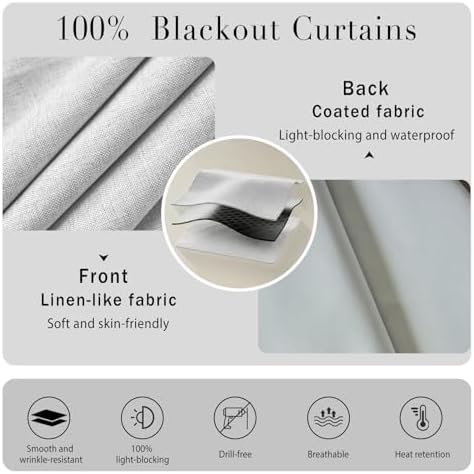 100% Self Adhesive Blackout Curtains- Stick on Curtains Shades Window Blinds - Image 4