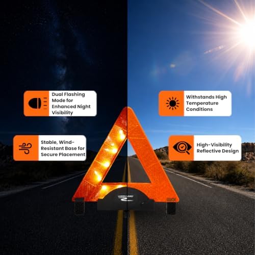 Lumen Wand 12 Pack LED Reflective Roadside Warning Emergency Triangle - Image 5