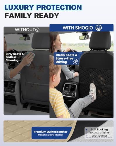 Seat Back Protectors for Kids, Car Kick Mats for Front Seats - Image 2