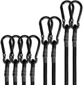 BEXSLE Bungee Cords with Carabiner Hooks Heavy Duty, Outdoor Black Bungee Straps by BEXSLE