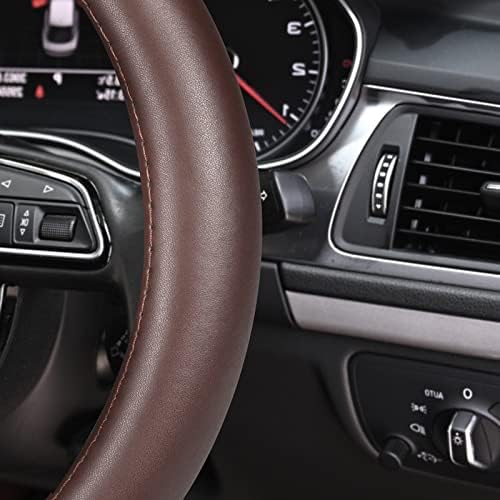 Haokay Heavy Duty Pure Cowhide Steering Wheel Cover, Genuine Leather Steering - Image 3
