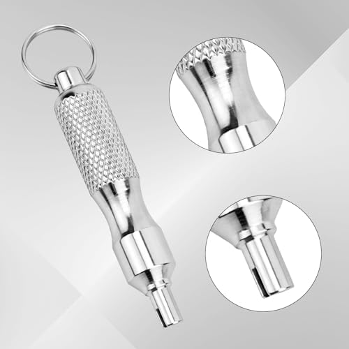 Penitue 2pcs Valve Core Removal Tool Keychains, Dual & Single Head Tire Stem - Image 4