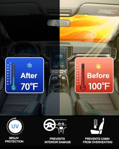 Foldable Front Windshield Sun Shade fit - Image 2