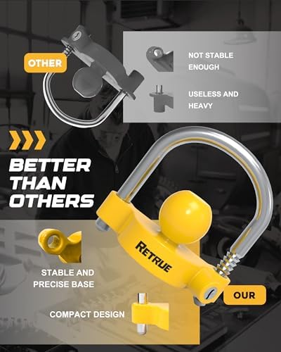 RETRUE Universal Coupler Lock Trailer Locks Ball Hitch Trailer Hitch Lock - Image 5