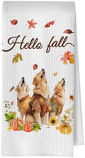 Fall Golden Retriever Kitchen Towels by Unknown