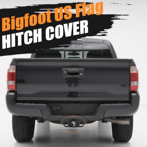 Bigfoot Rock On American Flag Trailer Hitch Cover - Image 3