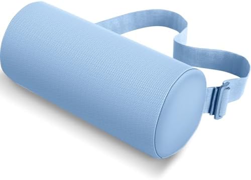 CushZone Memory Foam Lumbar Roll Support Pillow, Light Blue by CushZone