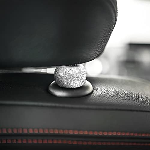 XINLIYA 4 Pack Car Headrest Collars, Bling Car Head Rest Collars Rings Decor - Image 3