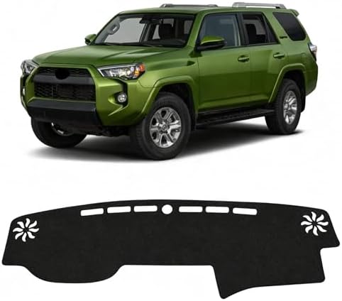 KUST Black Dash Cover for Toyota 4Runner 2010-2024 Non-Slip Dashboard Cover by KUST