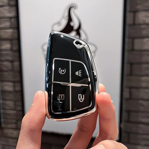 Key Fob Cover for Chevy with Keychain, Soft TPU Key Case Shell for Colorado - Image 3