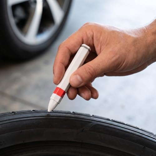 UPKOCH White Tire Marking Crayon Pen, Fine Tip Wax Marker - Image 4