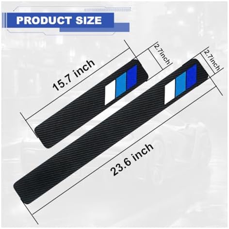 ZIMISI 4PCS Tri-Color Door Sill Protectors, Anti-Scratch Carbon Fiber Entry - Image 2