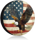 American Flag Spare Tire Cover Bald Eagle Wheel Covers 15 Inch by Unknown