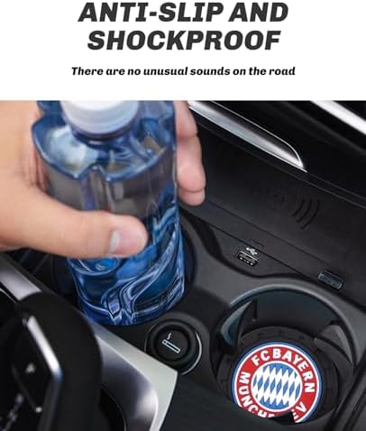 Cup Holder Insert Coaster for Bayern Munich UEFA Fans, Anti Slip Car Cup - Image 2