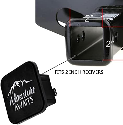 Swono Adventure Awaits Hitch Covers 2 Inch Inspiration Quote Adventure - Image 3