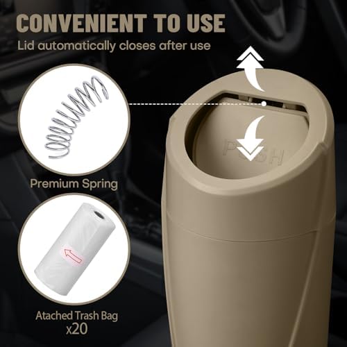 Car Trash Can Bin with Lid - Image 6