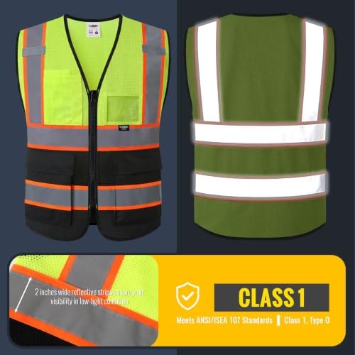 JKSafety Safety Vest for men women Hi Vis Vest - Image 3