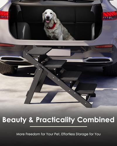 GREENVINES Foldable Dog Stairs & Steps, 2-in-1 HDPE Pet Ramp - Image 5