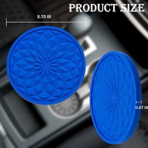 4 Pack Silicone Car Cup Holder Coaster – 2.75 Inch Non-Slip Drink Mat, - Image 2